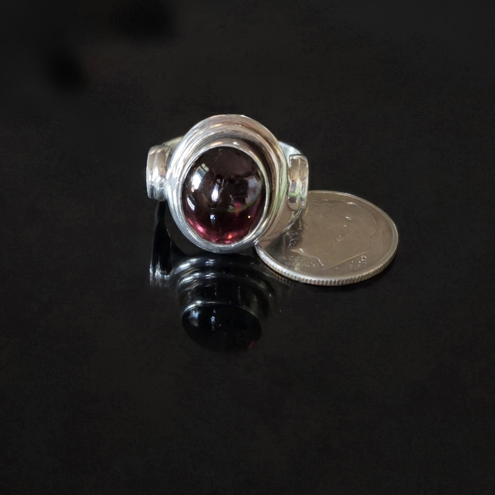 Nicky Butler 925 Sterling Silver Mozambique Garnet Designer Ring Size 6 Vintage - Picture 3 of 15